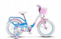 Детский велосипед Stels Pilot-190 16" V030 Белый розовый голубой 2022 - магазин СпортДоставка. Спортивные товары интернет магазин в Комсомольске-на-Амуре 