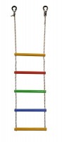 Детская веревочная лестница для ДСК 5 перекладин цвет радуга ЛВ5-3В - магазин СпортДоставка. Спортивные товары интернет магазин в Комсомольске-на-Амуре 