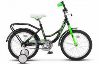Детский велосипед Stels Flyte 18" Z011 Чёрный салатовый 2022 - магазин СпортДоставка. Спортивные товары интернет магазин в Комсомольске-на-Амуре 